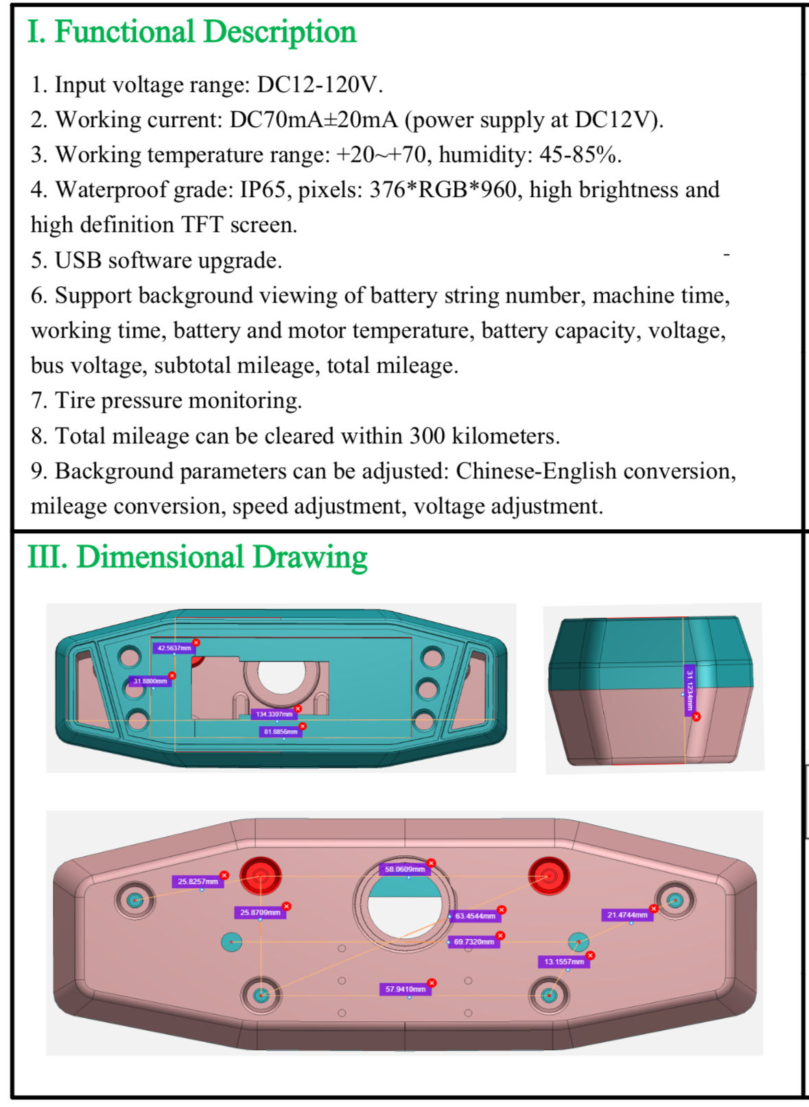 Controlador de onda sinusoidal FarDriver: Pantalla Chaojie de 3,13" con soporte