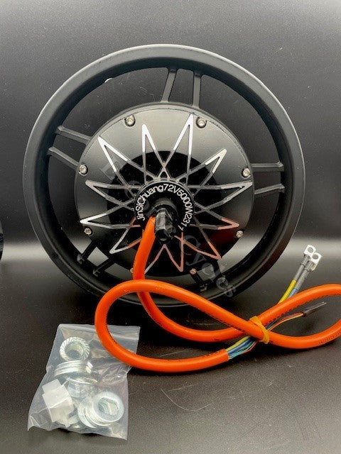 Motors: 14" Hub Motor (10" Motor) w Optional CST 2.75-10 Tire Mounted, 72V 5kw, Single Phase Input