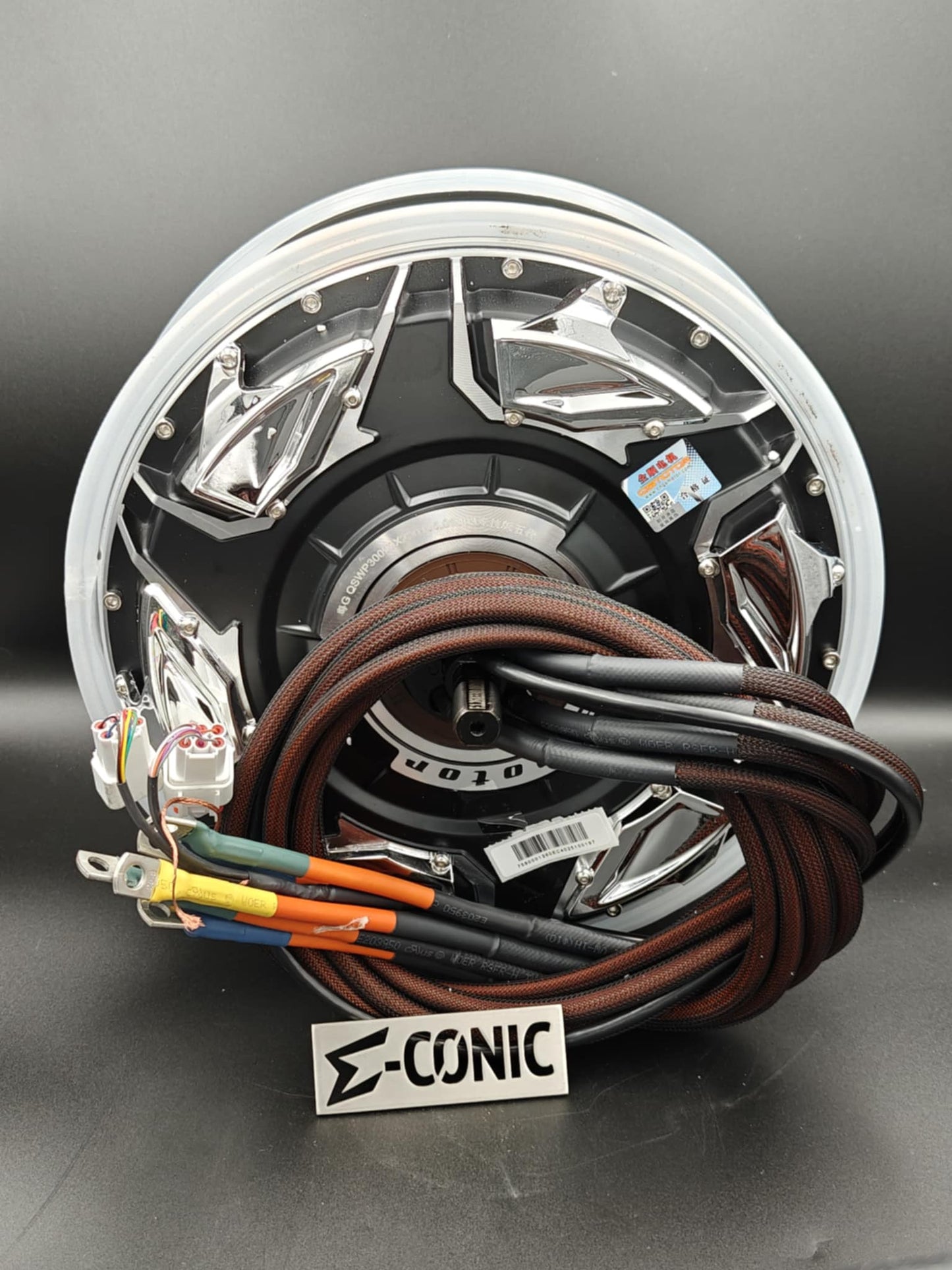 Motor de buje de carreras QS de 12", serie 3000WP V5 con Shinko SR723 130/70/12