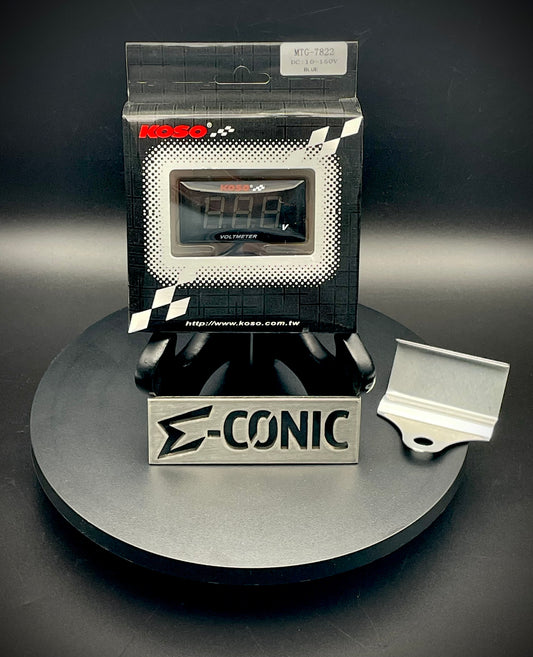 Controller Essentials:  Koso Voltmeter (10-150V) w Stand, Blue LED