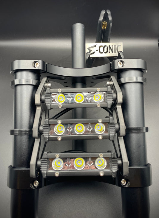 Triple Lighting (Lights) for Dual Crown Forks (41mm Tubes) by HeadTurner Worldwide Custom