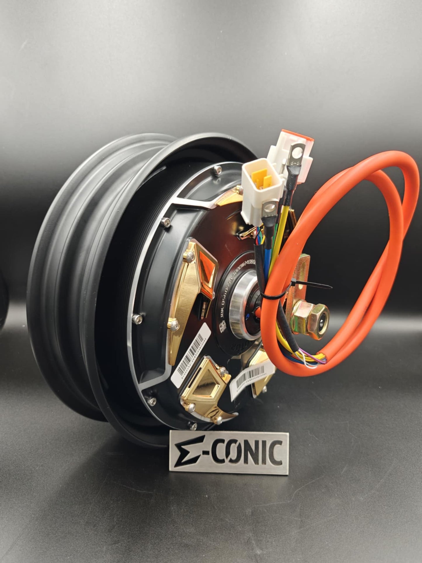 Motor de buje QS de 10", 3000 W, V4, con neumáticos CST 90/90/10 CM-TR