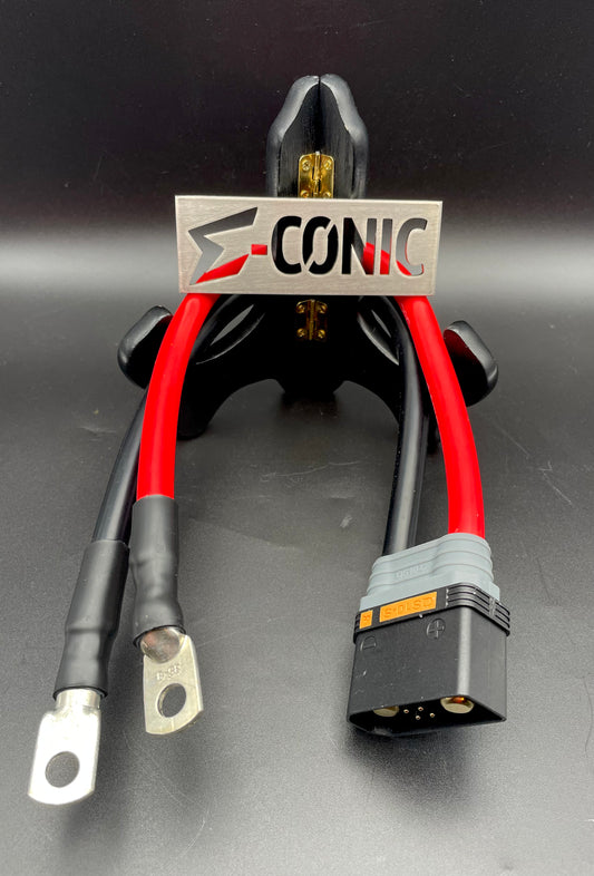 Controller Essentials:  Battery Lead QS10 Male to 8mm Ring Terminals (16" Length)