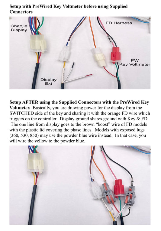 Chaojie Display Harness Extension (5')