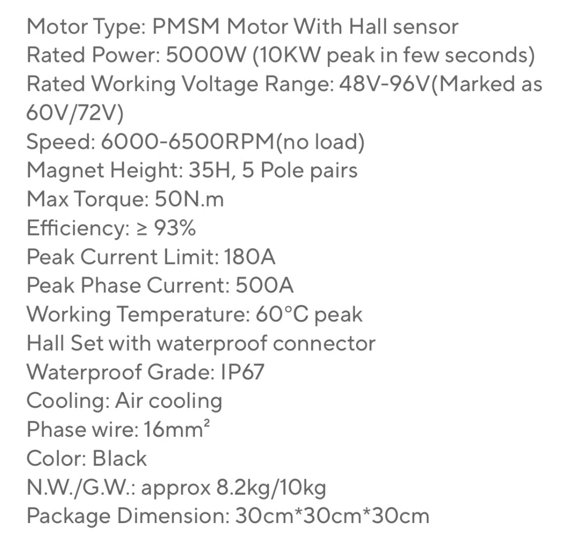Motors:  QS165 v2 Hall Sensor Motor w 428 Sprocket (14T)
