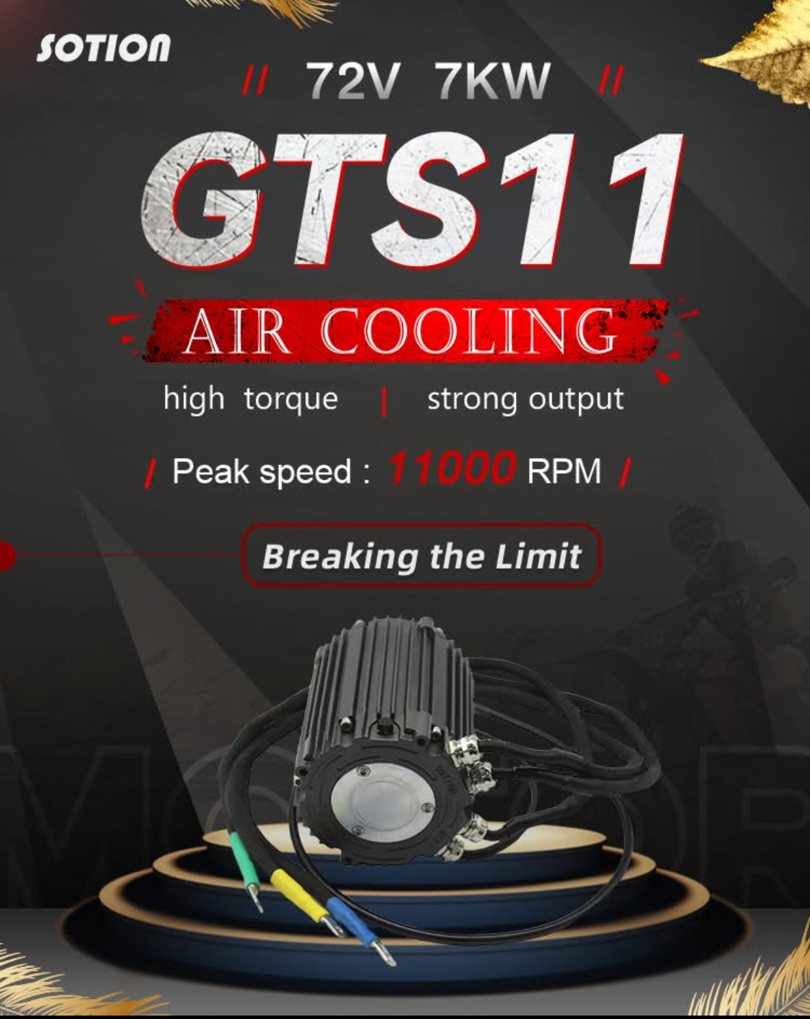 Sotion GTS11 Motor w #35 11T Sprocket (Hall Sensor)