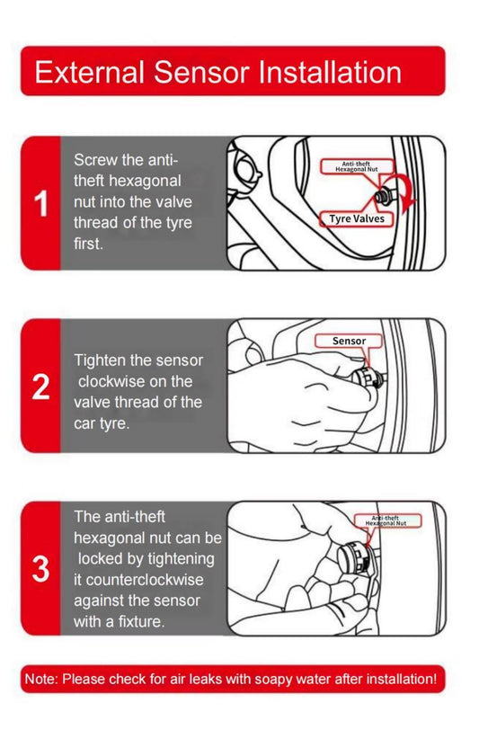 Chaojie Tire Pressure Monitor Sensors (Bluetooth)