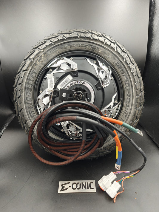 QS 10" Race Hub Motor 3500WP Series V5 w Shinko SR723 120/70/10 Tire