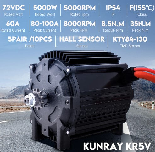 Motors:  Kunray KR5V (v2) Motor w #35 Sprocket (9T)