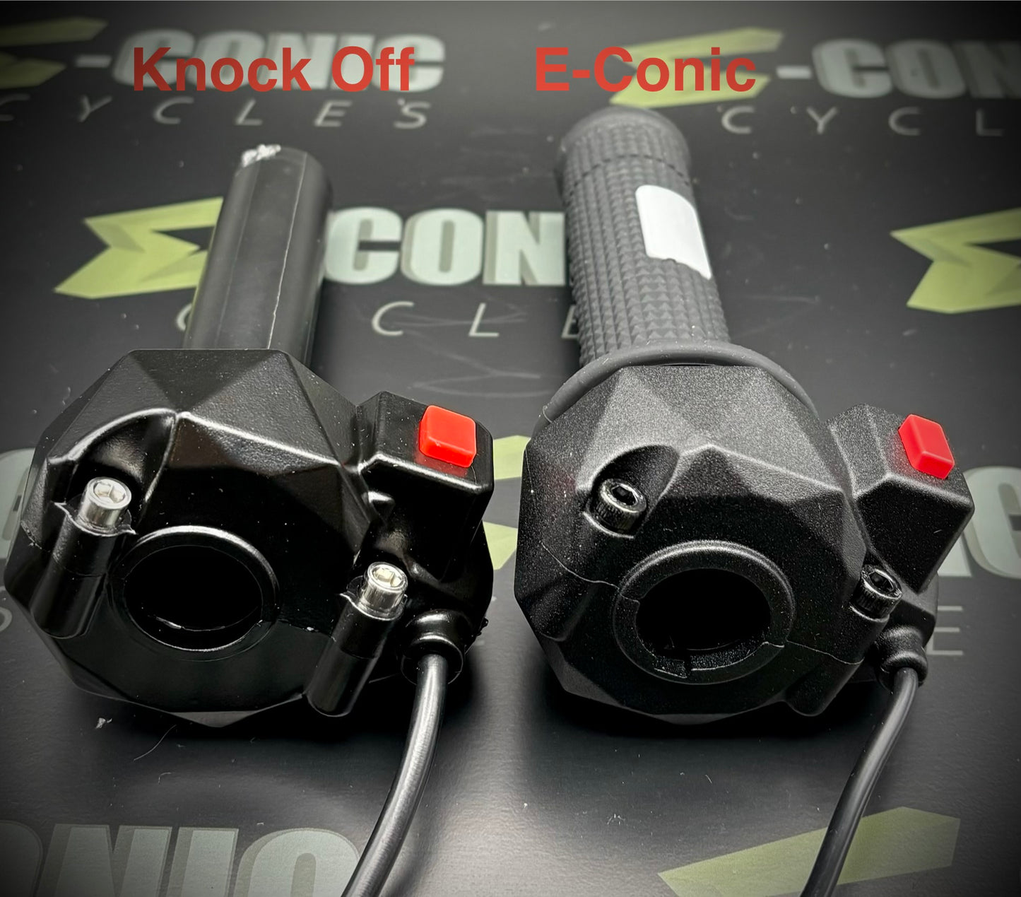 PREWIRED (FD) Twist Throttle w 3 Speed / Boost Button & Black Grips