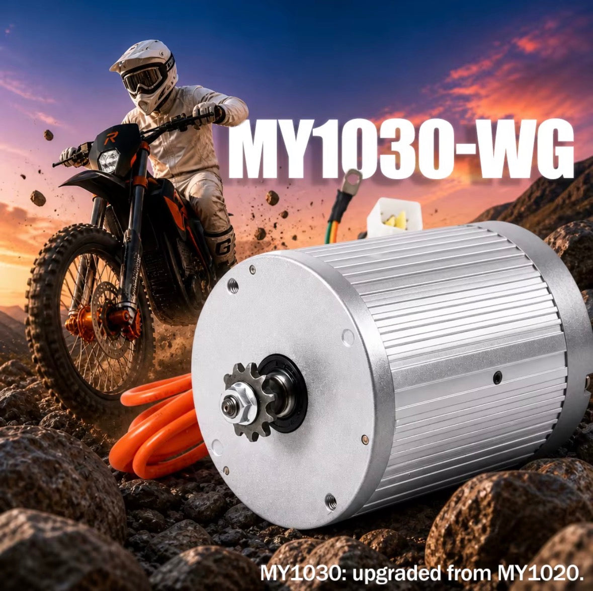 Motors:  Kunray MY1030+ (48V or 72V) (Upgrade to MY1020)