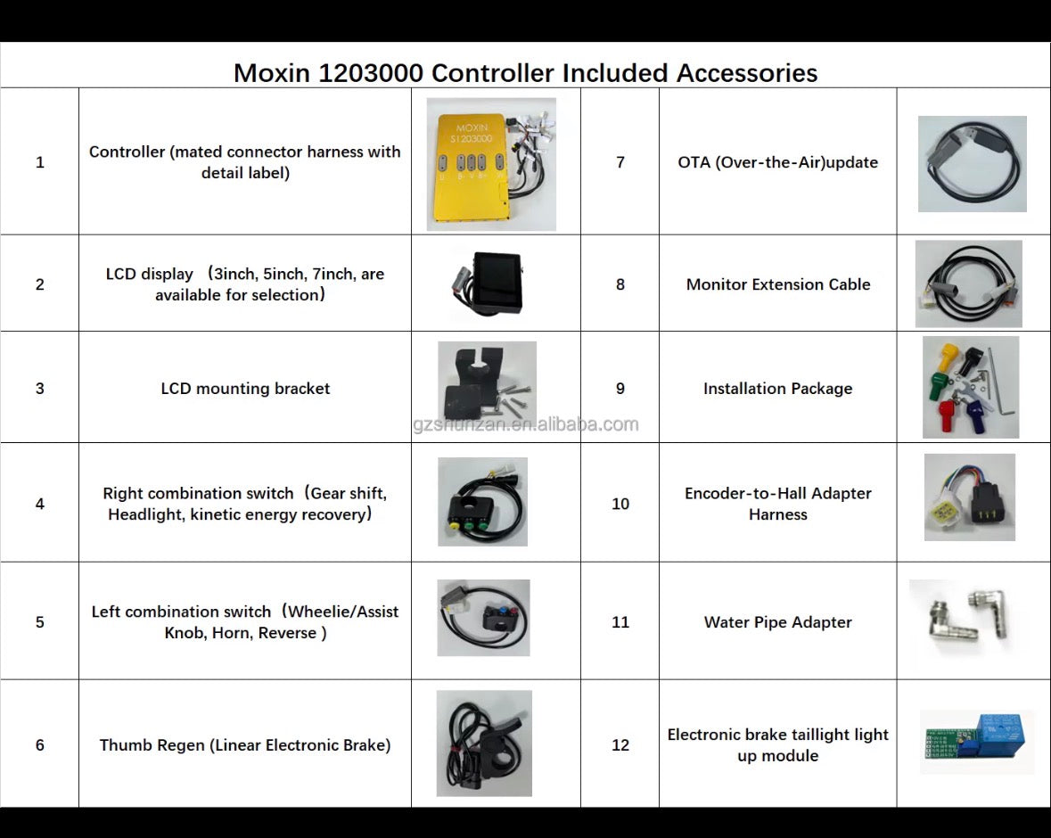 Moxin FOC Controller:  S1203000 Universal w 5" Screen
