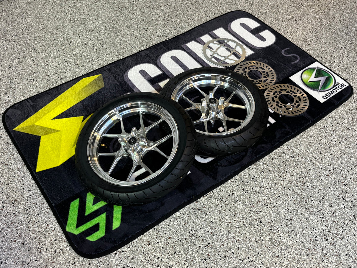 14" CNC Wheel Set w 220 Rotors & 420 60T Sprocket