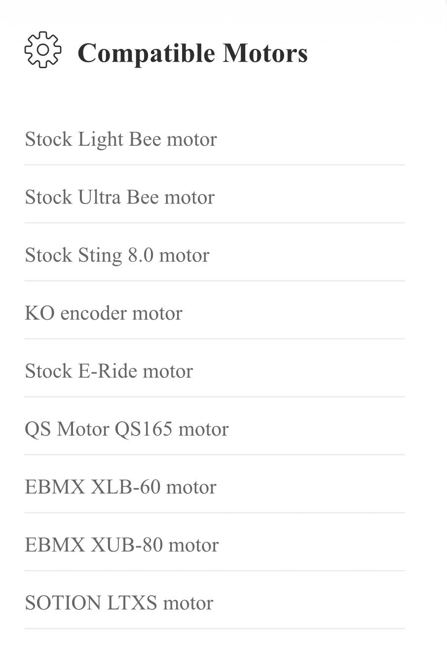 Moxin FOC Controller:  S801100 for SurRon Light Bee w 3" Screen