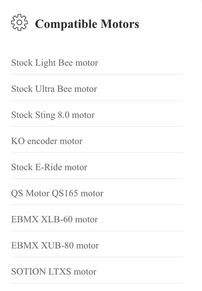 Moxin FOC Controller:  S801100 for SurRon Light Bee w 3" Screen