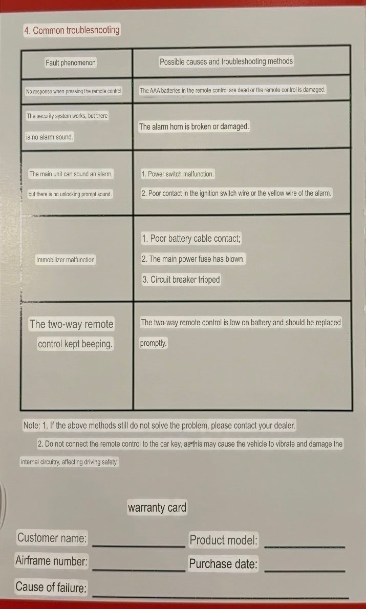 Controller Essentials:  Two Way Alarm for FarDriver (PnP)