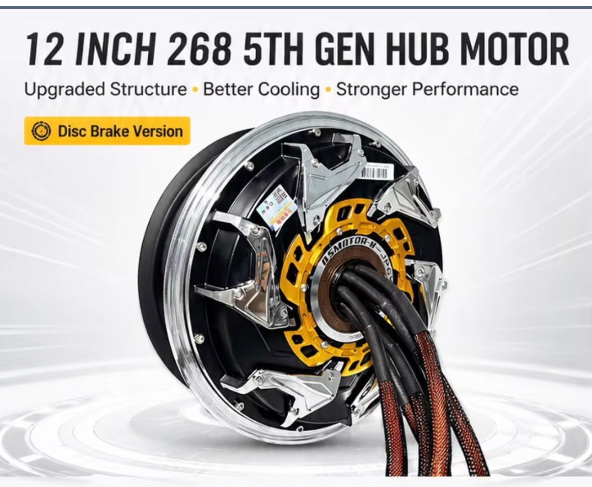 QS 12" Race Hub Motor 3000WP Series V5 PRO w CST 130/70/12*