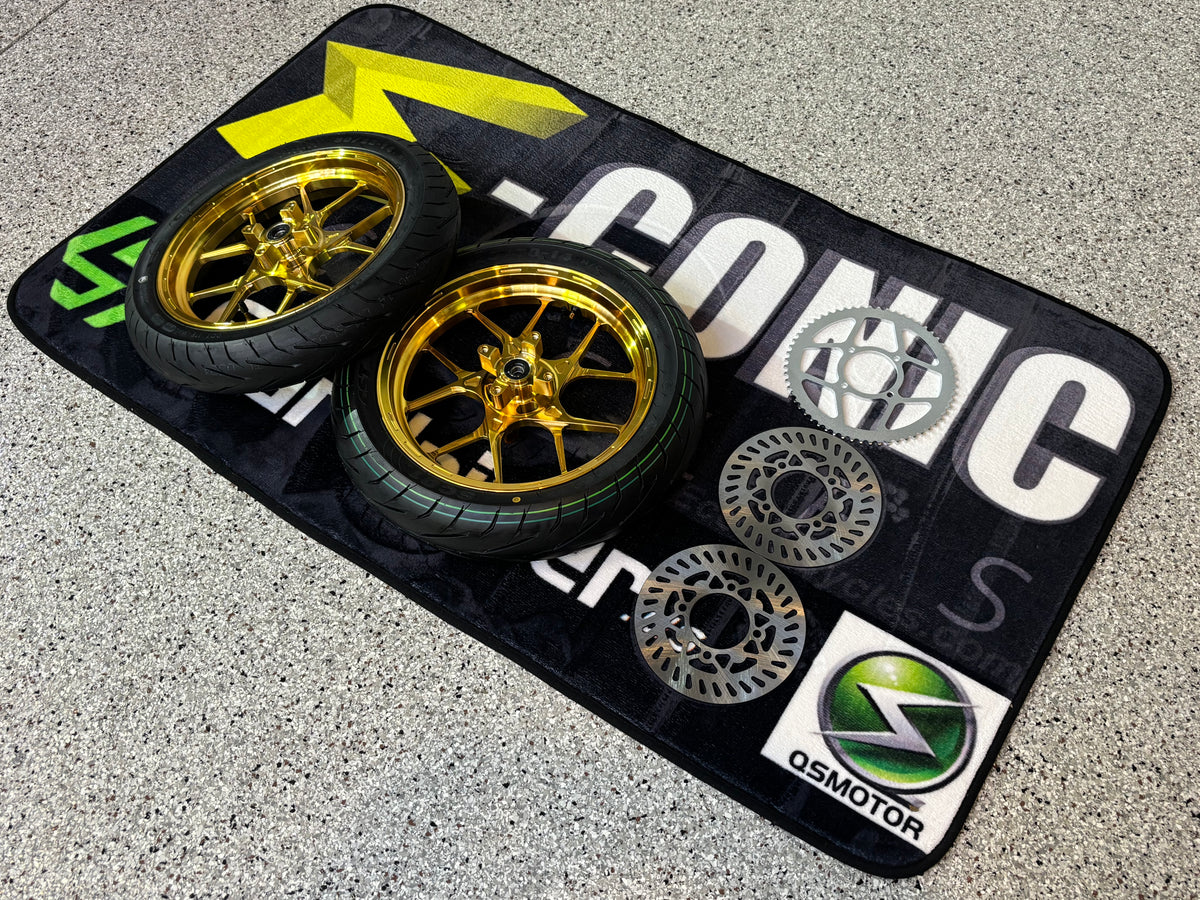 14" CNC Wheel Set w 220 Rotors & 420 60T Sprocket