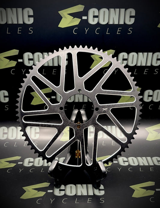 #35 (58T or 74T) Black Aluminum Rear Sprocket for Razor Dirt Bikes