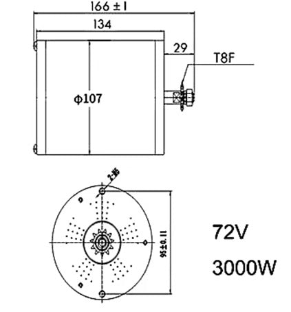 Motors:  Kunray MY1030+ (48V or 72V) (Upgrade to MY1020)