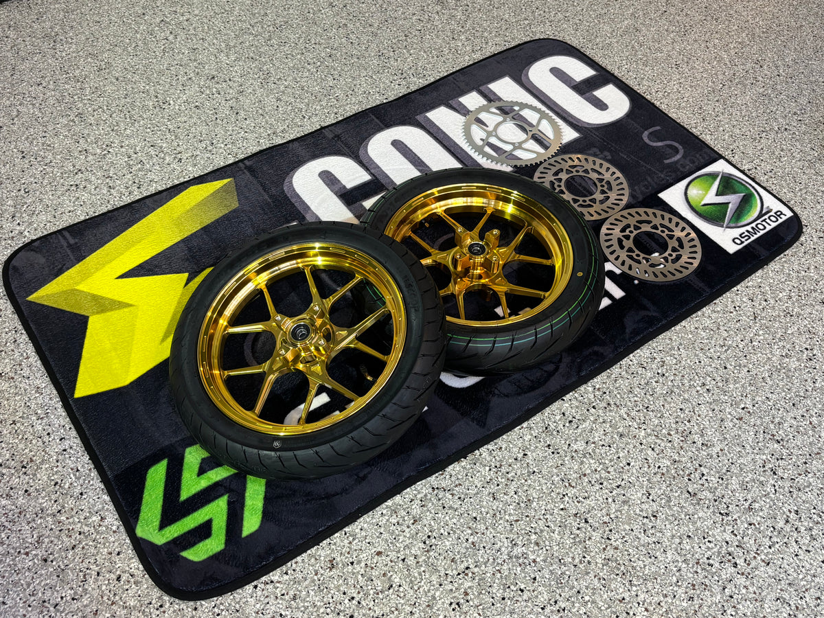 14" CNC Wheel Set w 220 Rotors & 420 60T Sprocket