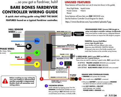 FarDriver Sinewave Controller:  Custom Race Version ND84450 Controller by EV Surin with Prewired Bundle