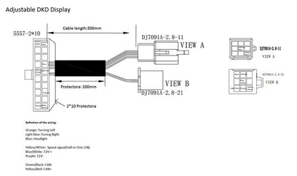 FarDriver Sinewave Controller:  DKD Adjustable Display w Optional 3D Printed Mount