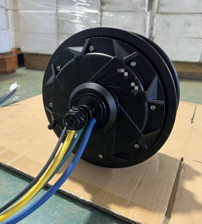 Motors:  12" Lonnyo R4 Hub Motor (8" Actual), 72V 5500w, Single Phase Input, 3.50-8 CST Tire