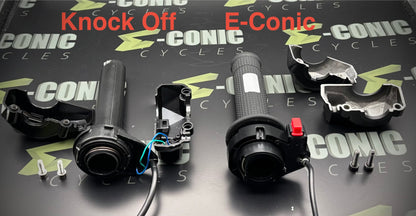 PREWIRED (FD) Bundle inc Twist Throttle w Button, Black Grips, & Key Voltmeter