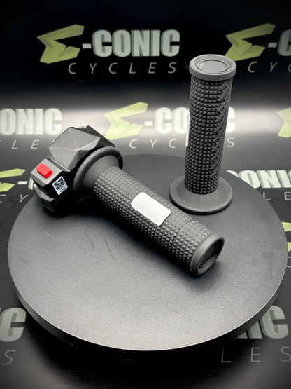 PREWIRED (FD) Twist Throttle w 3 Speed / Boost Button & Black Grips