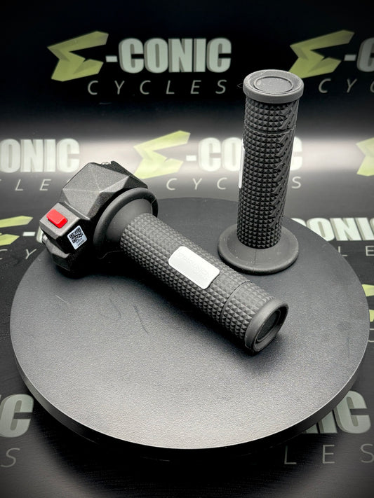 PREWIRED (FD) Twist Throttle w 3 Speed / Boost Button & Black Grips