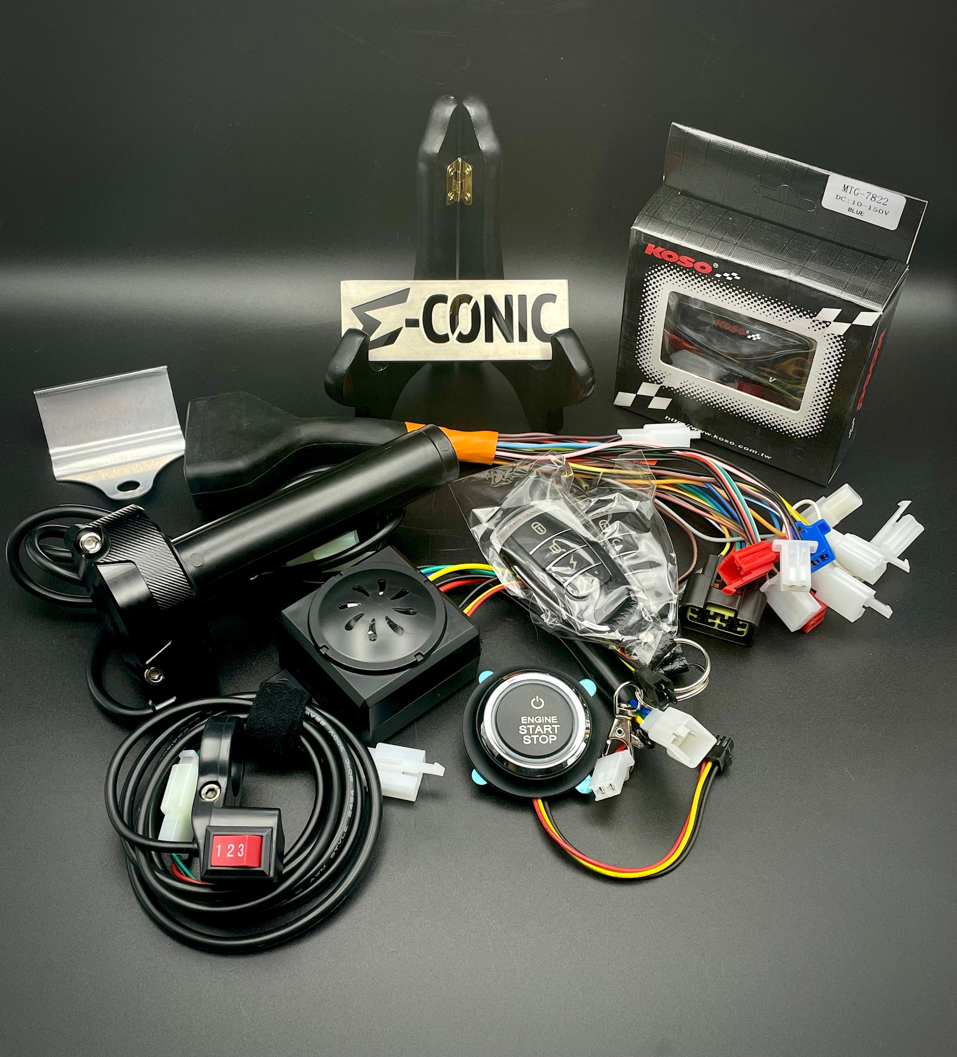 Tuttio Soleil01 Upgrade Kit: Keyless Edition - Black (Regular) / Black w  Red Lettering (Domino)