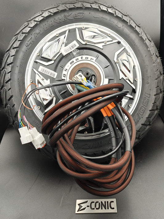 Motor de buje de carreras QS de 12", serie 3000WP V5 con Shinko SR723 130/70/12